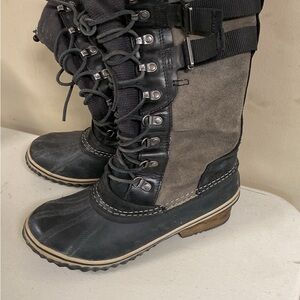 Sorel Black and Tan Women's Winter Boots